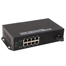 8-port fiber optic switch gigabit ethernet switch dual fiber sc fc st fiber connector for option